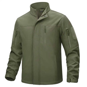 Veste Softshell d'extérieur personnalisable pour homme coupe-vent imperméable et décontracté bleu uni pour vêtements de ski d'hiver couleur noire - Product Image 1