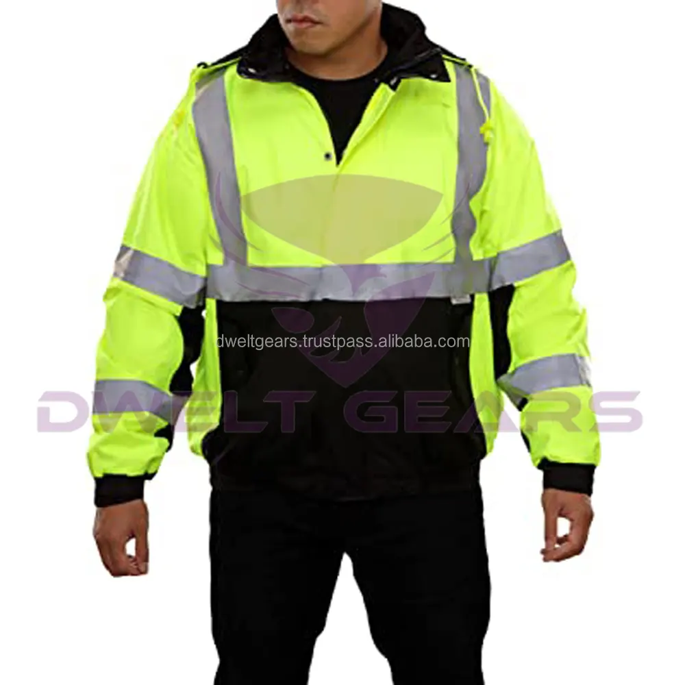 2023 giacche riflettenti giacche di sicurezza invernali da strada riflettenti per la costruzione con tasche Multiple