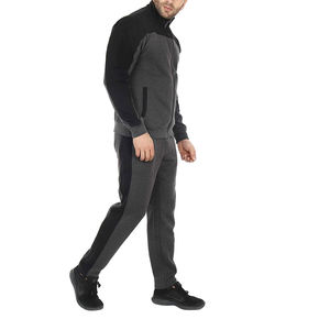 Chándal liso de algodón 100% más vendido, chándal para hombre, trajes de jogging baratos para hombre, chándal ajustado con cremallera para correr para hombre - Product Image 4