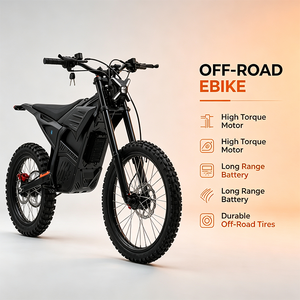 Stock disponible en entrepôt européen et américain. <span class=keywords><strong>Moto</strong></span> électrique tout-terrain professionnelle pleine grandeur 19 pouces 4500W 72V sans balais 80 km/h - Product Image 3