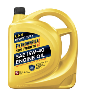 Petromerica Heavy Duty Synthetic Blend Anti-Wear SAE 15W-40 CI-4/SL <b>Diesel</b> <b>Engine</b> <b>Oil</b> Automotive Lubricant 3 Pack 5 Quart - Product Image 1