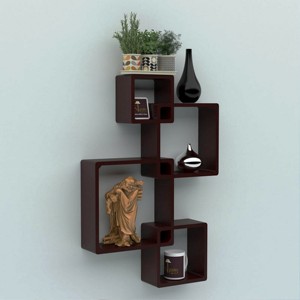 ชั้นวางของไม้ลอยสำหรับเก็บกระถางดอกไม้ศิลปะบนผนังที่สวยงาม-ซื้อเลย! - Product Image 1