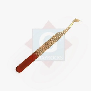 Pinzas de pestañas con logotipo personalizado Pinzas de extensión de pestañas de acero inoxidable - Product Image 1