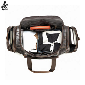 Sac de voyage en cuir véritable pour homme, motif crocodile, grande capacité, sac de sport en cuir véritable - Product Image 4
