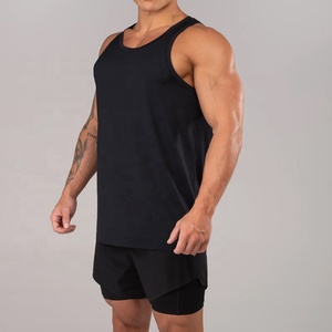 Spandex/coton tricoté sport sans couture séchage rapide respirant hommes Marathon impression personnalisée Gym course Singlet course débardeur - Product Image 6