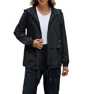 Hot Selling <b>Top</b> Trendy Fabric Best material soft textured Good Waterproof Hiking Jacket Hooded Rain Suit For Women's - Product Image 6