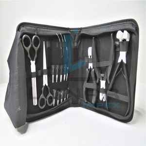 Kit de herramientas de extensión de cabello humano, alicates de Micro cuentas, múltiples herramientas de cabello rápido en Color blanco y negro mate - Product Image 4