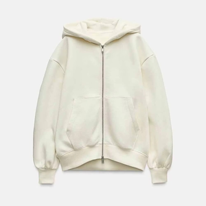 Sudadera con Capucha de Forro Polar para Mujer, Estilo Urbano, Tendencia de Invierno, Cierre Completo, Mangas Largas, Colección de Sudaderas para Correr y Entrenar - Product Image 1