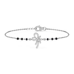 Compre Pulseras Mangalsutra de Plata Pura con Cuentas Finas, Regalo para Esposas - Product Image 1