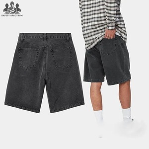 Pantalones Cortos de Mezclilla para Hombre, Cintura Media, con Botones, 100% Algodón, Elásticos, Diseño Sólido y Elegante, Casuales, Transpirables, Servicio OEM Rápido - Product Image 2