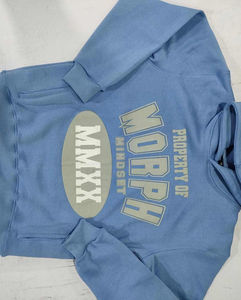 เสื้อฮู้ดดี้ผ้าฝ้ายผสมคุณภาพสูงสำหรับผู้ชาย ระบายอากาศได้ดี พิมพ์ลายด้านหน้าและด้านหลัง คอปกแบบมีฮู้ด สีพื้น - Product Image 4