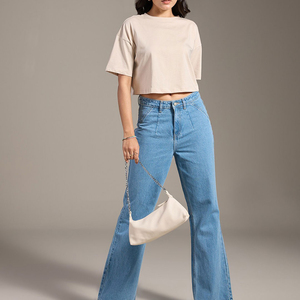 Premium Quality <b>Summer</b> Hip Hop Soft Cotton Blank Crop Oversize <b>T</b>-<b>Shirt</b> <b>Ladies</b> Logo Custom Quick Dry Women's - Product Image 5