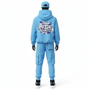 ชุดวอร์มผู้ชายแบบมีฮู้ด ผ้าฝ้าย 100% แห้งเร็ว เหมาะสำหรับออกกำลังกายในยิม ผ้าฟลีซ ระบายอากาศได้ดี รับสกรีนโลโก้ - Product Image 5