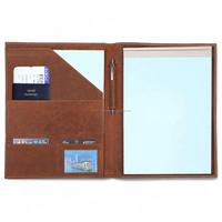 Porte-documents en cuir véritable de qualité supérieure, style vintage, élégant, organiseur de documents, étui de voyage A4 portable