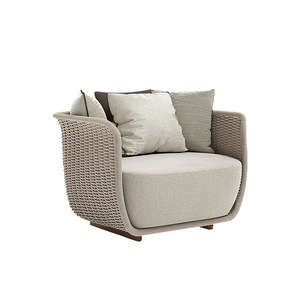 Phong cách giải trí hiện đại ngoài trời nội thất sân vườn phòng khách & biệt thự sofa đặt cho sân công viên & căn hộ mây & Vật liệu dây - Product Image 5