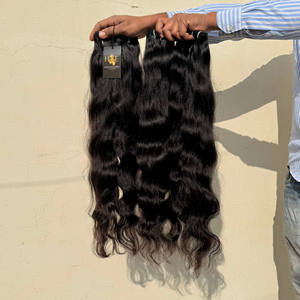 Cheveux bruts wefted Bundle indien vierge brut lisse cheveux bouclés armure brésilienne cheveux humains bruts noirs naturels faisceaux brésiliens - Product Image 2