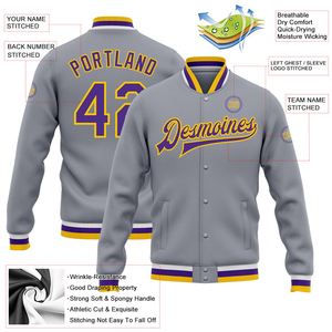 Wholesale Men's <b>Vintage</b> Wool <b>Varsity</b> Baseball <b>Jacket</b> with Custom Embroidery Front Logo & Label Breathable Winter <b>Jacket</b> - Product Image 4