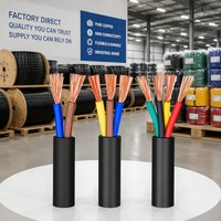 Cable de Control Flexible con Revestimiento de PVC RVV Industrial, Cable de Señal Multifilar de 2-8 Núcleos para Automatización y Distribución de Energía