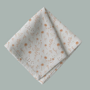 ชุดผ้าเช็ดปากผ้าฝ้าย ใช้ซ้ำได้ เป็นมิตรต่อสิ่งแวดล้อม ตะเข็บเย็บอย่างประณีตเพื่อความทนทาน เหมาะสำหรับใช้ภายใน/ภายนอกอาคาร - Product Image 2