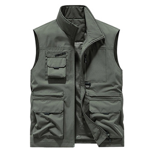 Gilets chauds légers de haute qualité pour hommes, 100% polyester, rembourrés, sans manches, pour l'hiver - Product Image 5