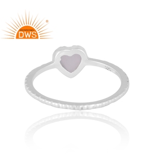 Design élégant 925 argent naturel gris lune pierre pierre gemme anneau bijoux personnalisés pour les femmes cadeau pour elle - Product Image 2