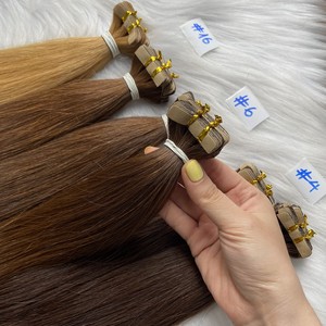 VENTE EN GROS RUBAN DONATEUR UNIQUE CRU INS COULEURS DROITES NATURELLES DE L'USINE EXTENSIONS DE CHEVEUX HUMAINS SLAVIQUES RUSSES - Product Image 3