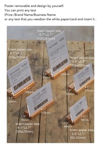 Soporte de exhibición de acrílico de madera moderno para carteles, fotos, tarjetas de menú, ideal para eventos, restaurantes o tiendas - Product Image 5