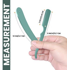 Mint Professional Barber Straight Edge Razor Safety con 100 cuchillas de acero inoxidable 100 por ciento - Product Image 2