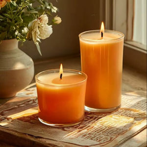 Vela Aromática de Cera de Soja con Aroma a Ámbar en Frasco de Vidrio, Decoración del Hogar, Aromaterapia, Alivio del Estrés, Larga Duración, Regalo de Boda, Venta al por Mayor - Product Image 1