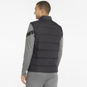 Gilet matelassé de meilleure qualité pour hommes, couleur noire, fermeture à glissière, col montant, remplissage en coton, gilet gonflé chaud pour l'hiver et l'extérieur - Product Image 5