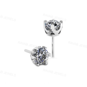 2025 Fine Jewelry Trending Custom Women 925 <b>Sterling</b> <b>Silver</b> <b>Stud</b> Earring Wholesale Factory Low Price Zircon Manufacturing - Product Image 4