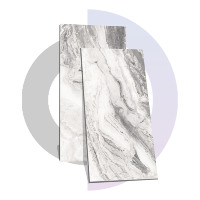 Nova Carrara White 600X1200mm Baldosas de porcelana Estilo de lujo Baldosas de mármol Alto brillo Antideslizante Azulejos pulidos Baños