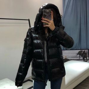 Glossy Black Padded Puffer Jacket Winter <b>Coat</b> Men Women Hooded Bubble Style Warm Waterproof Lightweight Trendy Europe USA <b>UK</b> - Product Image 3