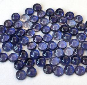 หินไอโอไลต์ธรรมชาติทรงกลม5มม. หลังแบน-หินกลม iolite คุณภาพสูง - Product Image 3