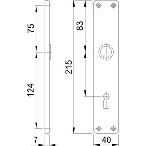 Manijas de Puerta Largas F2 72mm Color Plata, Par 202SP HOPPE - Product Image 4