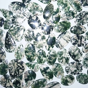 AAA+ High Quality Natural <b>Moss</b> <b>Agate</b> Loose Cabochon Gemstone Mixed Shape Unenhanced 10-60mm Quartz for Jewelry Making - Product Image 3