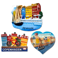 Aimant de réfrigérateur Souvenir 3D personnalisé en résine, bâtiment de pékin danemark