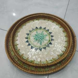 Bandejas de Ratán Hechas a Mano para Servir Alimentos, Ecológicas, Duraderas, Bandeja de Buffet de Ratán Natural, Venta al por Mayor, OEM Vietnam - Product Image 4