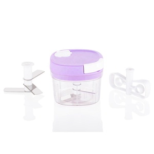 Portable 1000-750ML Plastic Mini Food Processor Non Electric Garlic Chopper Stainless Steel Blade Manual Hand Chopper - Product Image 1