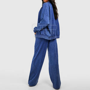 2025 Logo personnalisé coton lavage à l'acide survêtements Slim Fit qualité supérieure nouveau Style femmes lavage à l'acide survêtements - Product Image 2