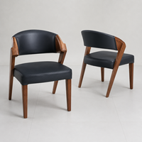 Chaise de restaurant en stock pour café, siège rembourré, structure en bois, mobilier durable pour cafétéria, chaise de salle à manger