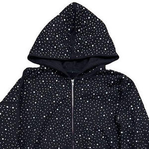 Top Selling New Design <b>Rhinestone</b> <b>Hoodies</b> Streetwear Style Winter Warm Cotton Blended Oversized Men <b>Rhinestone</b> Hoodie - Product Image 6