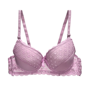 Reggiseno Push-Up Regolabile in Pizzo Trasparente Senza Schienale da Donna, Mezza Coppa, Confortevole in Cotone e Seta, Motivo 3D, Sexy, Intrecciato in Un Unico Pezzo - Product Image 4