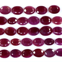 Rubí Natural Facetado Ovalado, Gema Suelta para Joyería, Cristal de Rubí Rojo, Gemas Curativas a Precio de Mayoreo, Proveedores al por Mayor