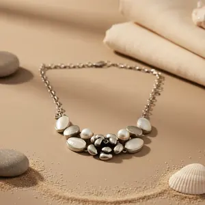 Collar de Plata 925 con Madreperla para Mujer, Joyería Elegante con Acento de Perla - Product Image 3