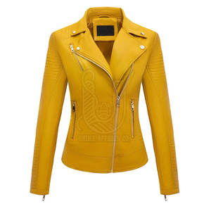 Veste en cuir véritable pour femmes, tendance, fermeture éclair, fabrication au Pakistan, vente chaude - Product Image 1