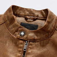 Vestes en cuir de vache véritable entièrement personnalisées pour hommes Veste en cuir à bas prix fabriquée au Pakistan