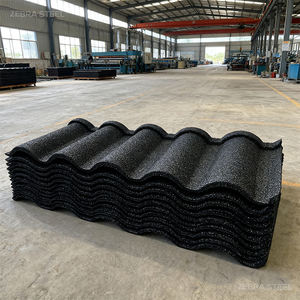 Tejas <span class=keywords><strong>de</strong></span> Acero con Recubrimiento <span class=keywords><strong>de</strong></span> Piedra Española <span class=keywords><strong>de</strong></span> 0.35mm y 0.40mm, Color Carbón Negro y Verde Bosque, Láminas Metálicas <span class=keywords><strong>para</strong></span> Techos <span class=keywords><strong>de</strong></span> Villas en Sudáfrica - Product Image 3