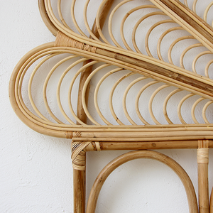 Cabecero de Cama Arqueado Pequeño Hecho a Mano con Mimbre, Decorativo, Estilo Boho, Panel Trasero para Muebles de Dormitorio, Muebles de Dormitorio Bohemios - Product Image 3