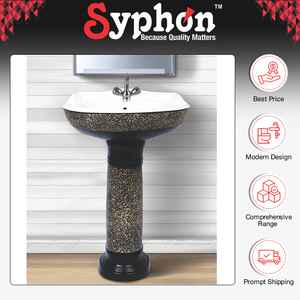 Artículos de cerámica de alta calidad | Lavabo de manos de artículos sanitarios modernos con acabado pulido con pedestal a precio directo de fábrica - Product Image 2